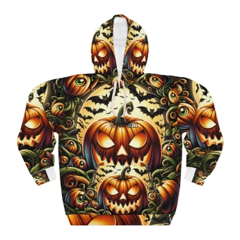 Halloween-Inspired Unisex Pullover Hoodie