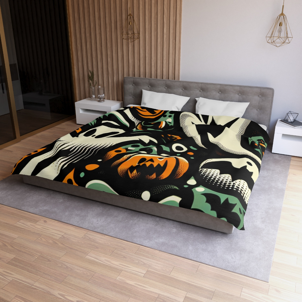 Spooky Nights – Premium Microfiber, Halloween Themed Duvet Cover - Microfiber Duvet Cover