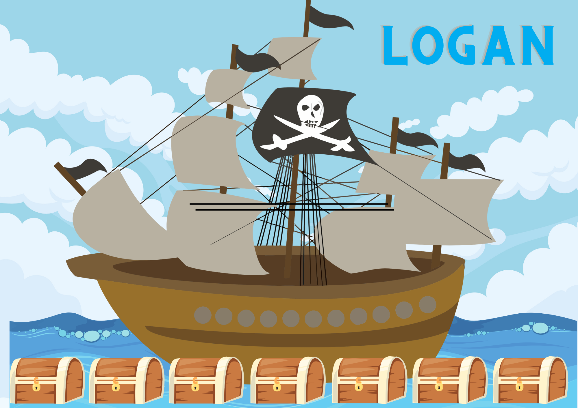personalised pirate ship