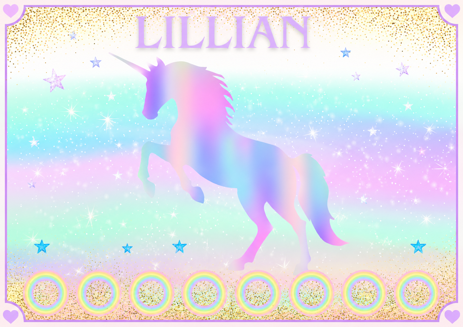 personalised unicorn schedule