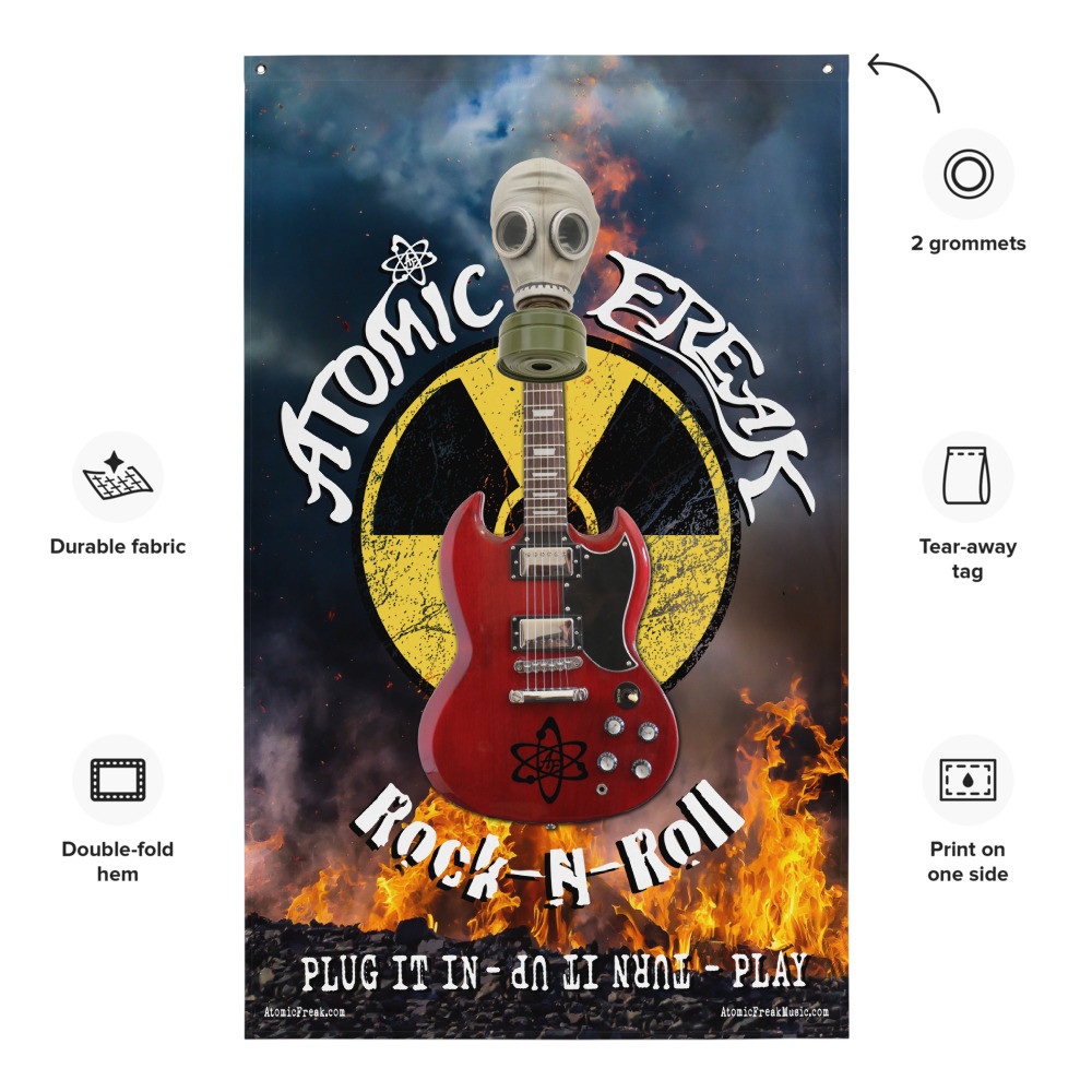 Atomic Freak 3'x5' Guitar Flag