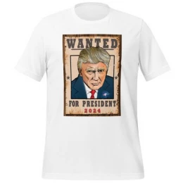 Wanted For President 2024 - Short Sleeve Tee