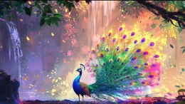 The First Peacocks Colors