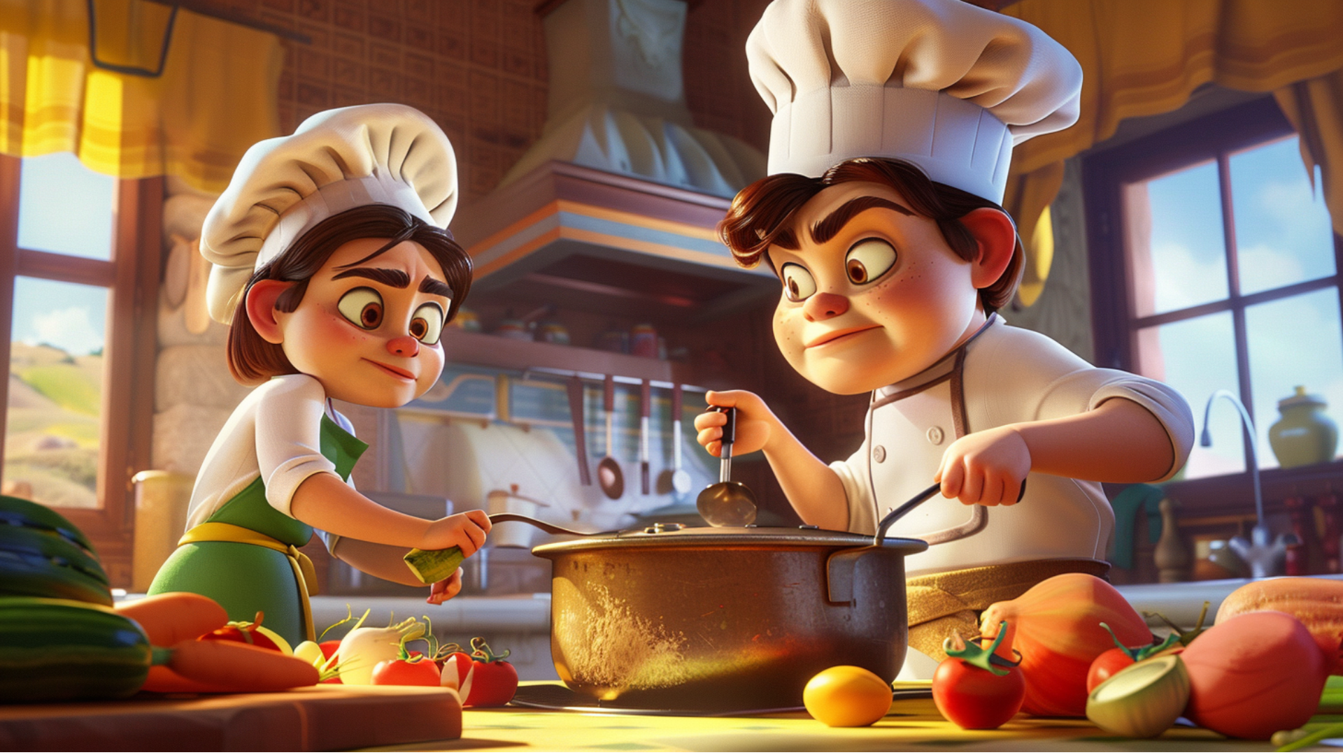The Mean Chef and the kind Helper