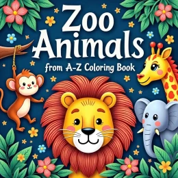 Zoo Animals from A-Z Coloring Book