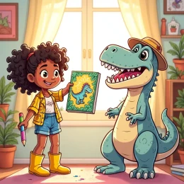 Dino-Color Quests: A Prehistoric Paint Party