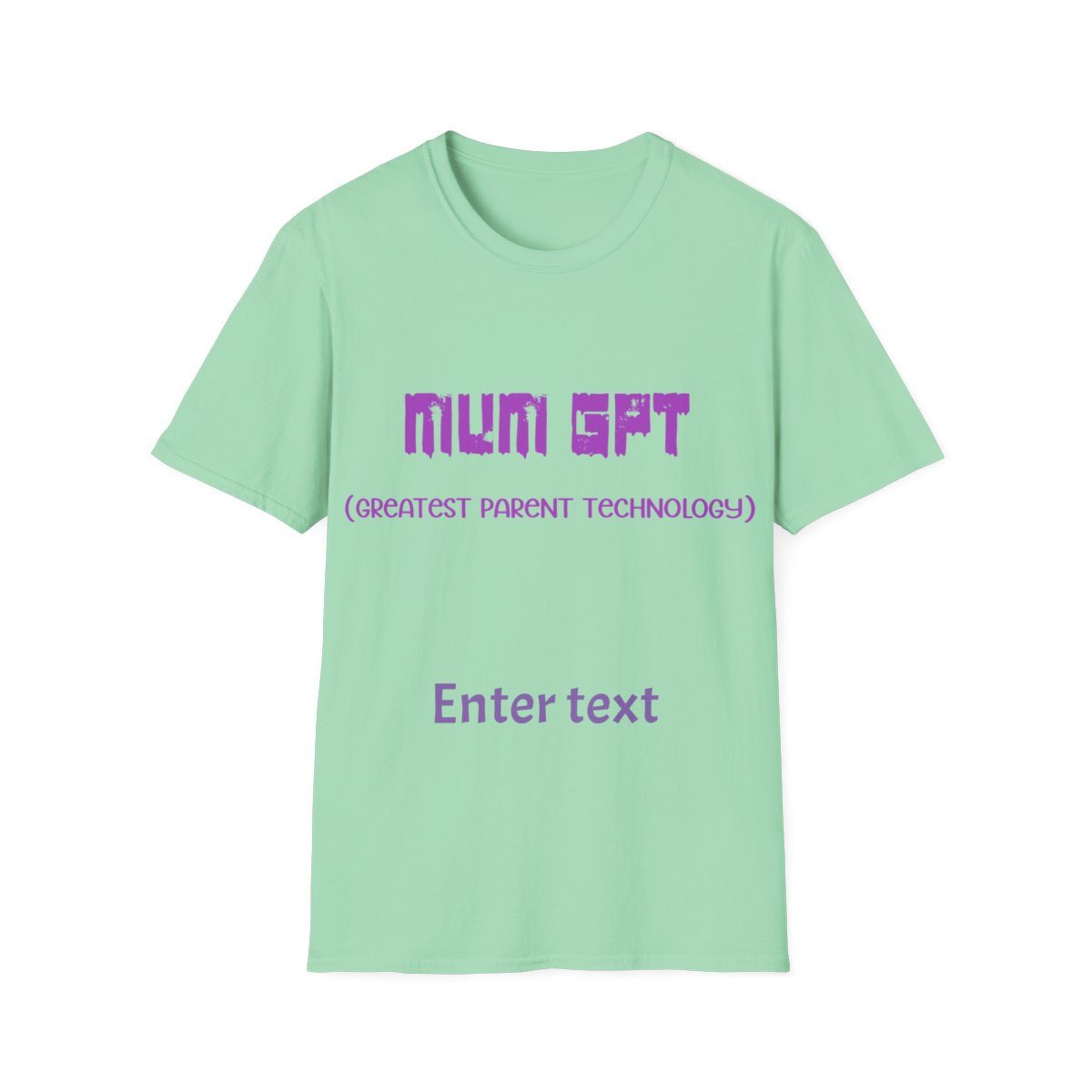 Customizable Unisex Softstyle T-Shirt - 'Mum GPT (Greatest Parent Technology)'