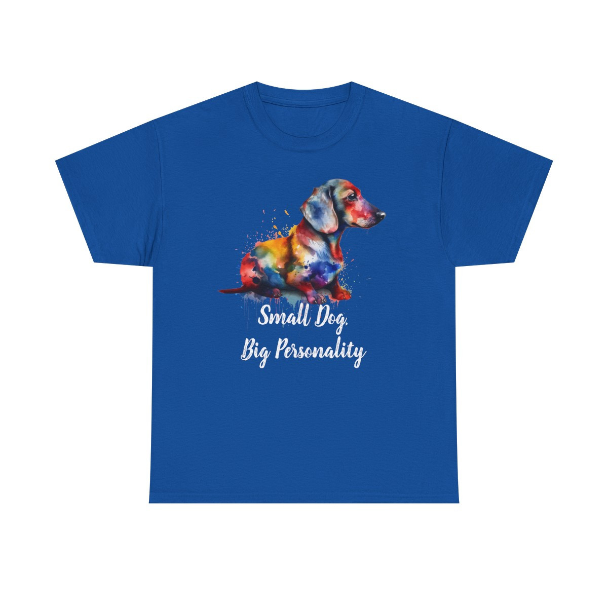 Dachshund - "Small Dog, Big Personality" t-shirt Unisex Heavy Cotton Tee
