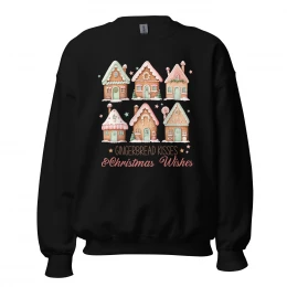 "Gingerbread Kisses and Christmas Wishes" Sweatshirt