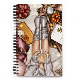 "Autumn Chill" Spiral notebook - Light Skin Tone