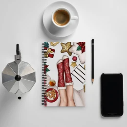 "Holiday Chill" Spiral notebook - Light Skin Tone