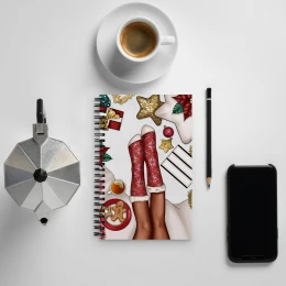 "Holiday Chill" Spiral notebook - Brown Skin Tone