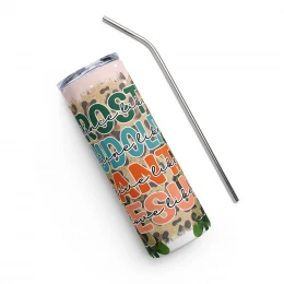 "Frosty, Rudolph, Santa, Jesus" Stainless steel tumbler