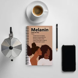 "Melanin" Spiral Notebook
