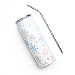 Iridescent Snowflakes Stainless Steel Tumbler