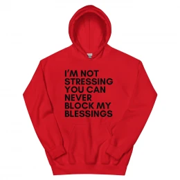 "You Can Never Block My Blessings" Hoodie (black print)