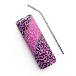 Glitter Animal Print Style #3 Stainless steel tumbler