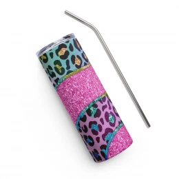 Glitter Animal Print Style #1 Stainless steel tumbler
