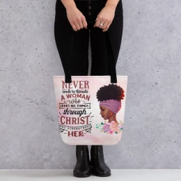 "Never Underestimate" Tote bag