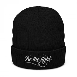 "Be The Light" Ribbed Knit Beanie