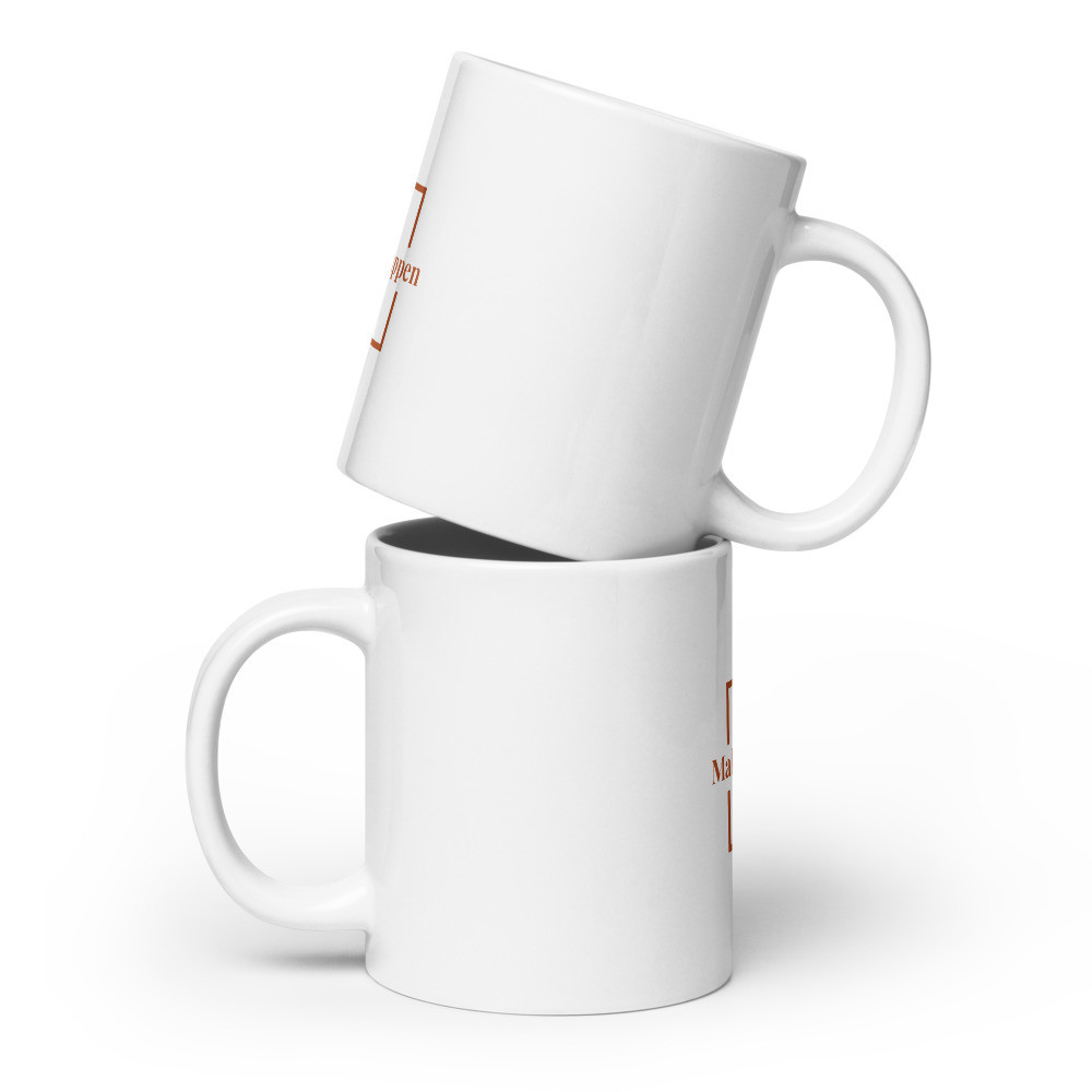 White glossy mug