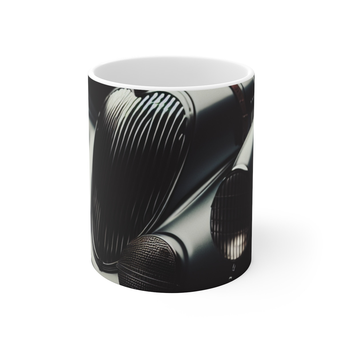 "Retro Vintage Sports Car Mug: Classic Curvature Meets Artful Craftsmanship" - Mugs