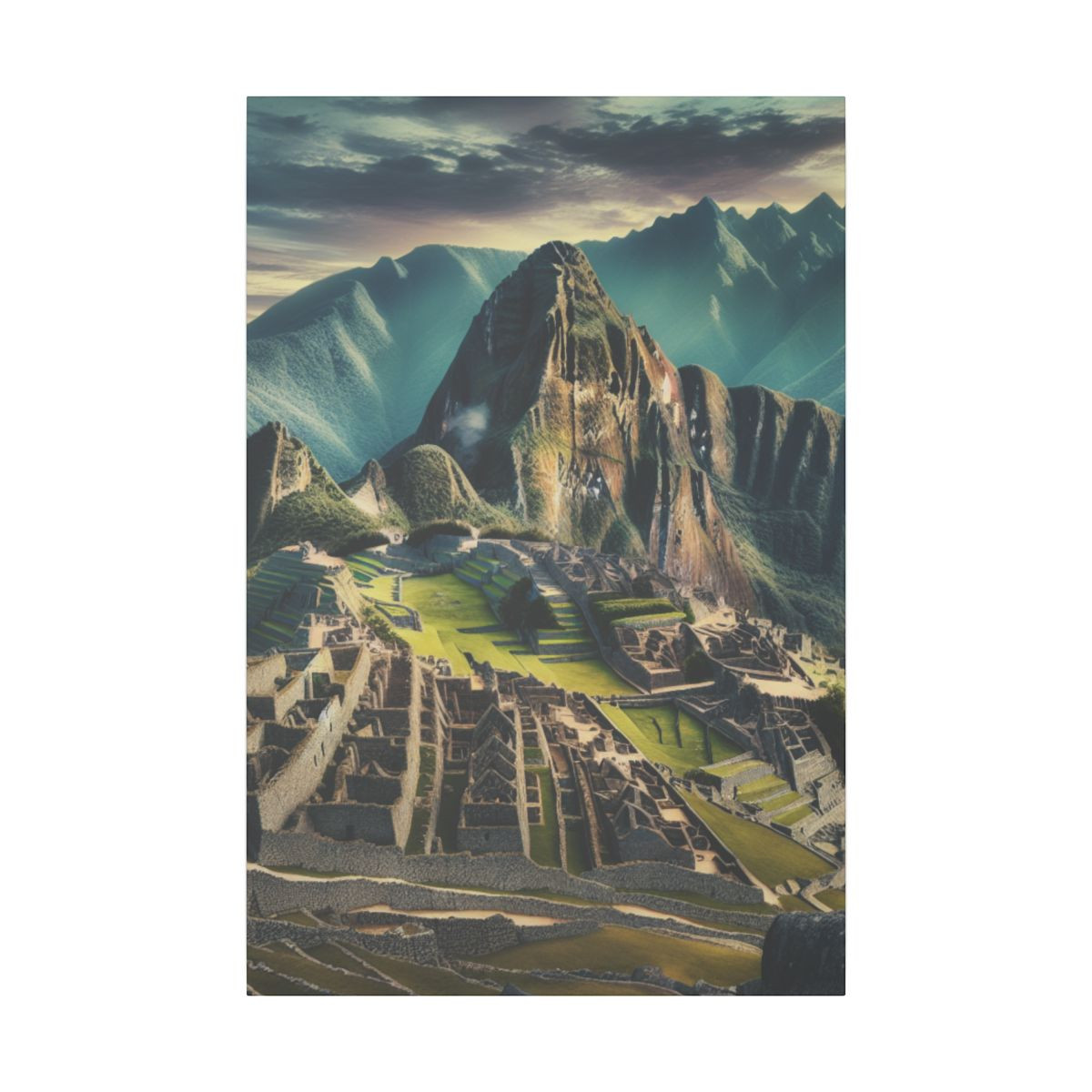 Inca Glory: Majestic Machu Picchu Landscape Canvas Amid Highland Splendor - Canvas