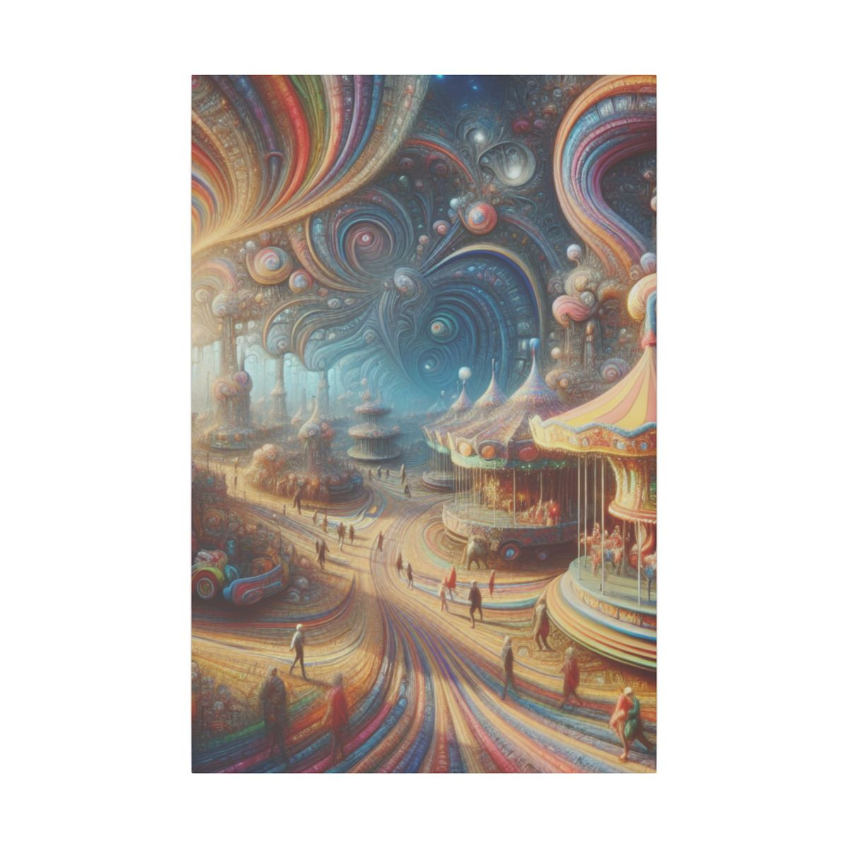 "Phantasmagoric Carnival: A Kaleidoscopic Journey into the Realm of Dreams" - Canvas