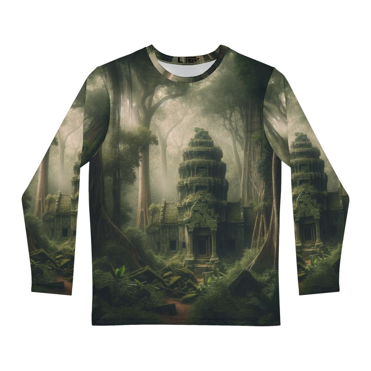 Mystic Jungle Temple: Embracing Time and Nature's Elegance in Sun-kissed Shadows - Tee