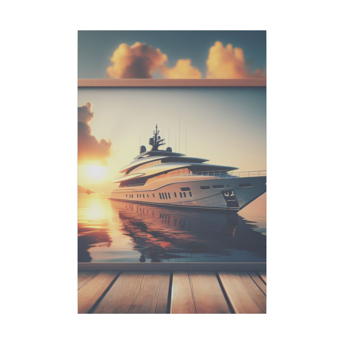 "Majestic Sunset Yacht: For Luxury Seekers and Marine Adventure Enthusiasts" - Canvas