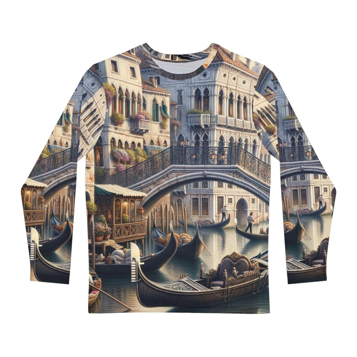 Romantic Venice Cityscape Tee: Gondolas, Canals, and Charming Venetian Life - Tee