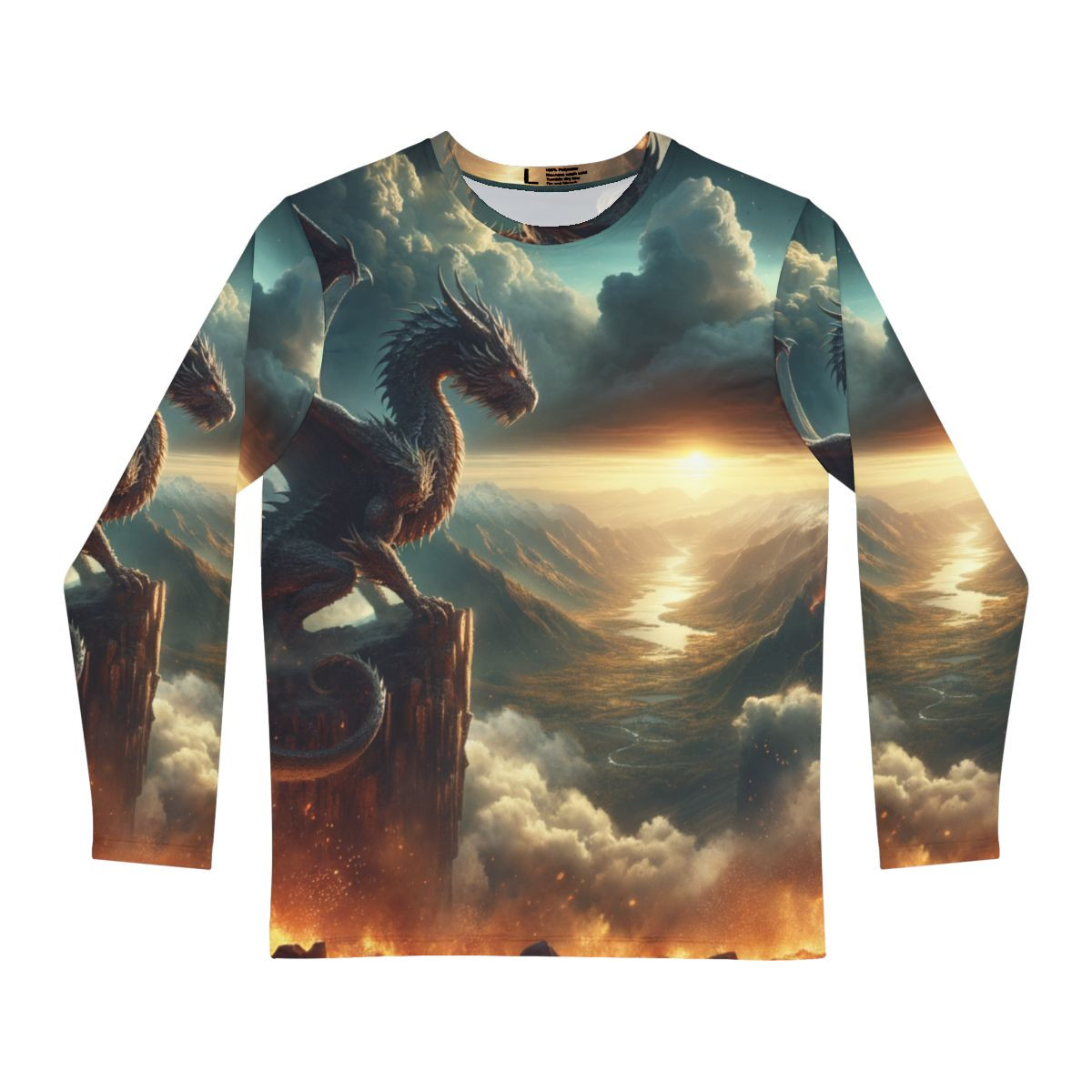 Majestic Dragon's Watch: Cliffside Inferno Saga T-Shirt - Tee