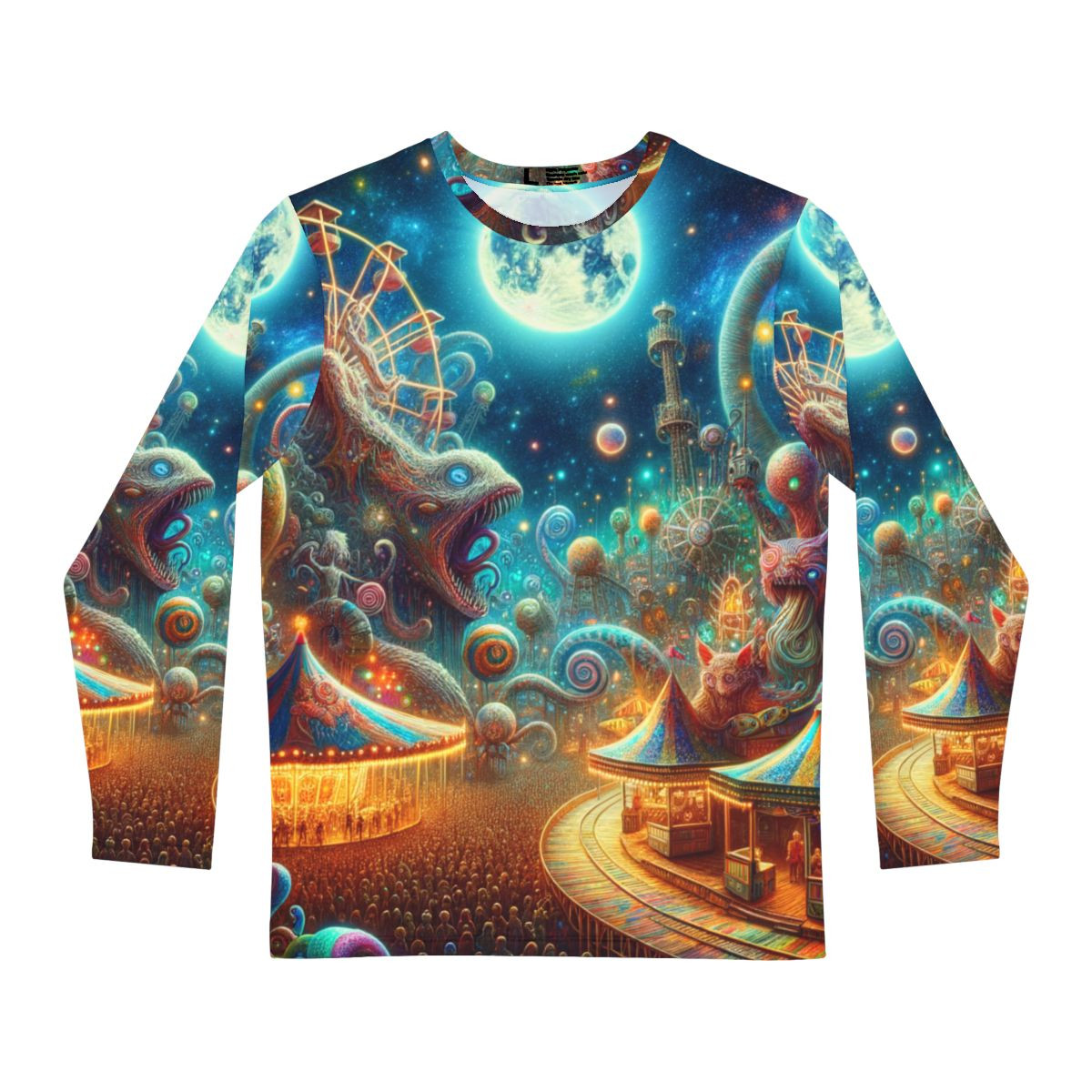 "Surreal Fantasy Carnival: Dreamy Nighttime Spectacle Tees" - Tee