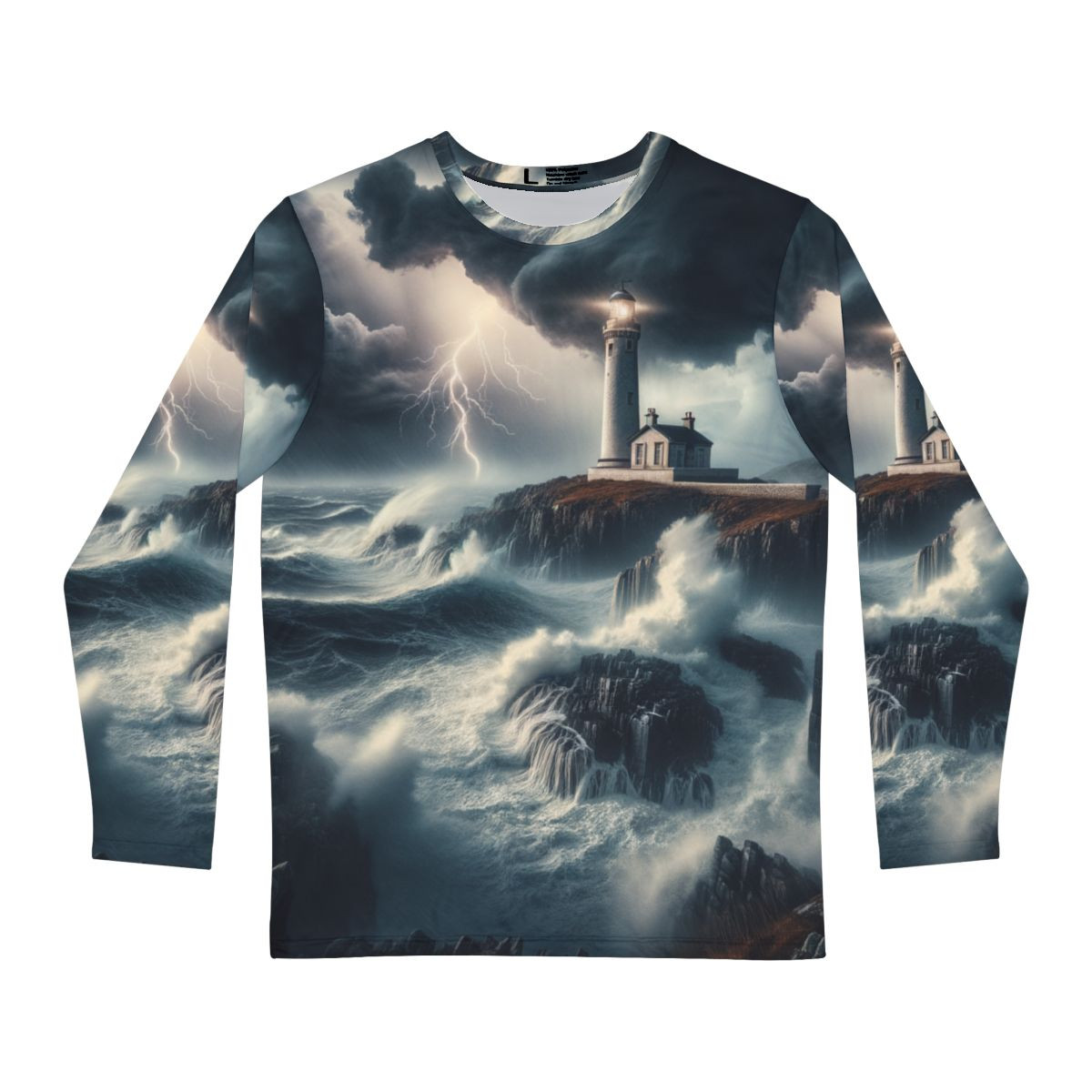 Stormy Night Beacon: A Tale of Resilience & Mystery T-shirt - Tee