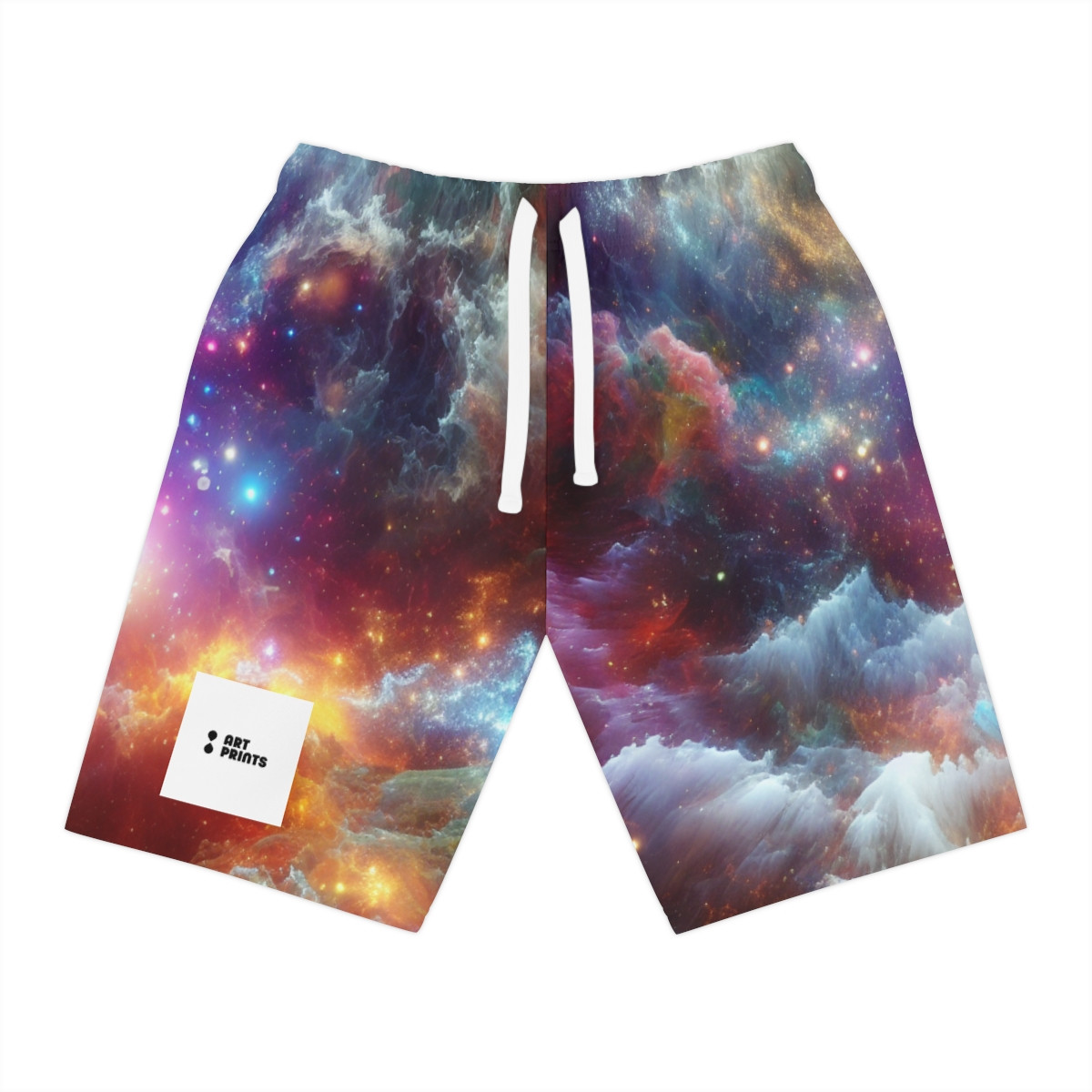 Logo-Emblazoned AOP Athletic Long Shorts