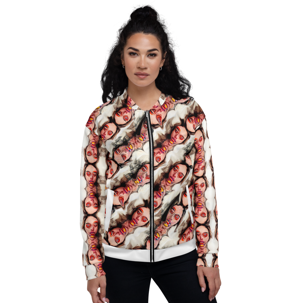 "Adderall is Hell" - Neomy Art Merch (pattern bomber jacket)