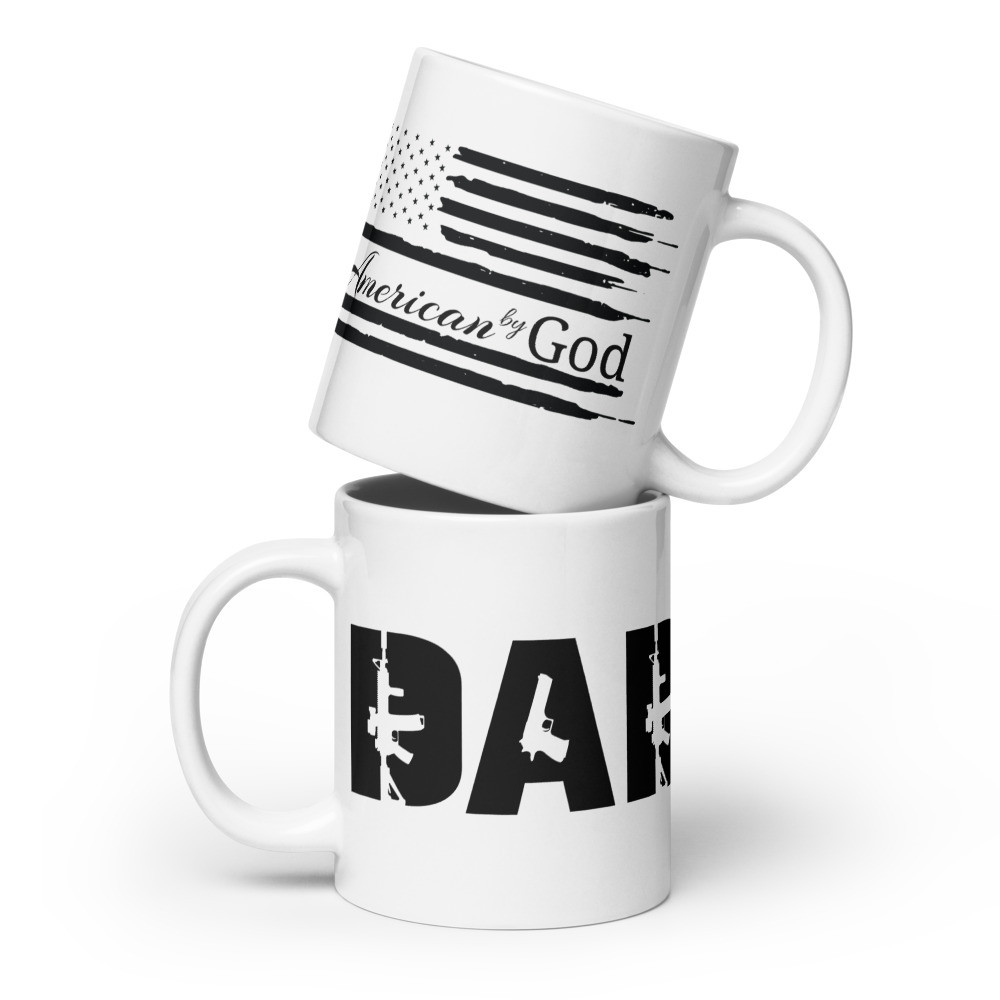 DAD White glossy mug