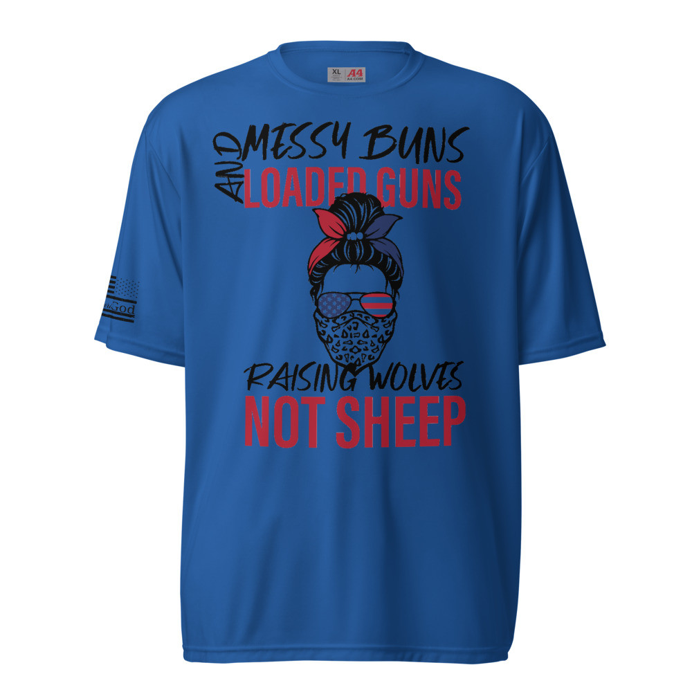 Messy Bun Mom Unisex performance tee