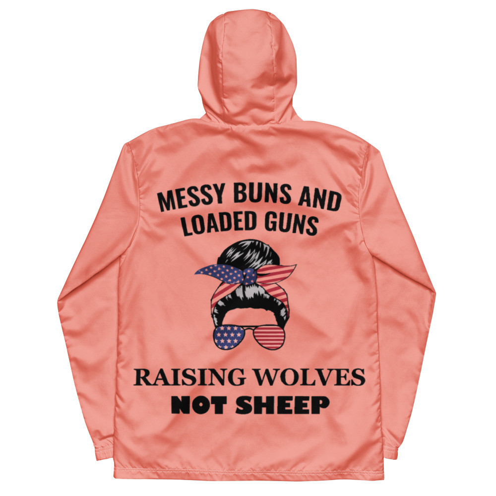 Messy bun mom unisex windbreaker