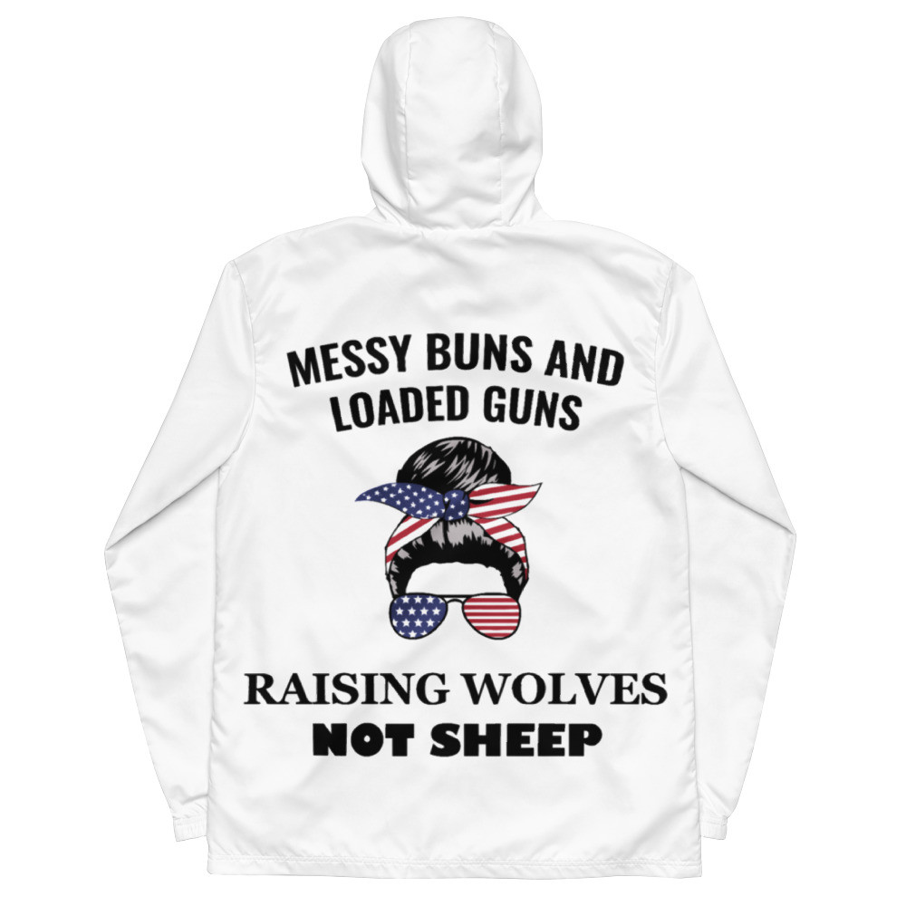 Messy bun mom unisex windbreaker