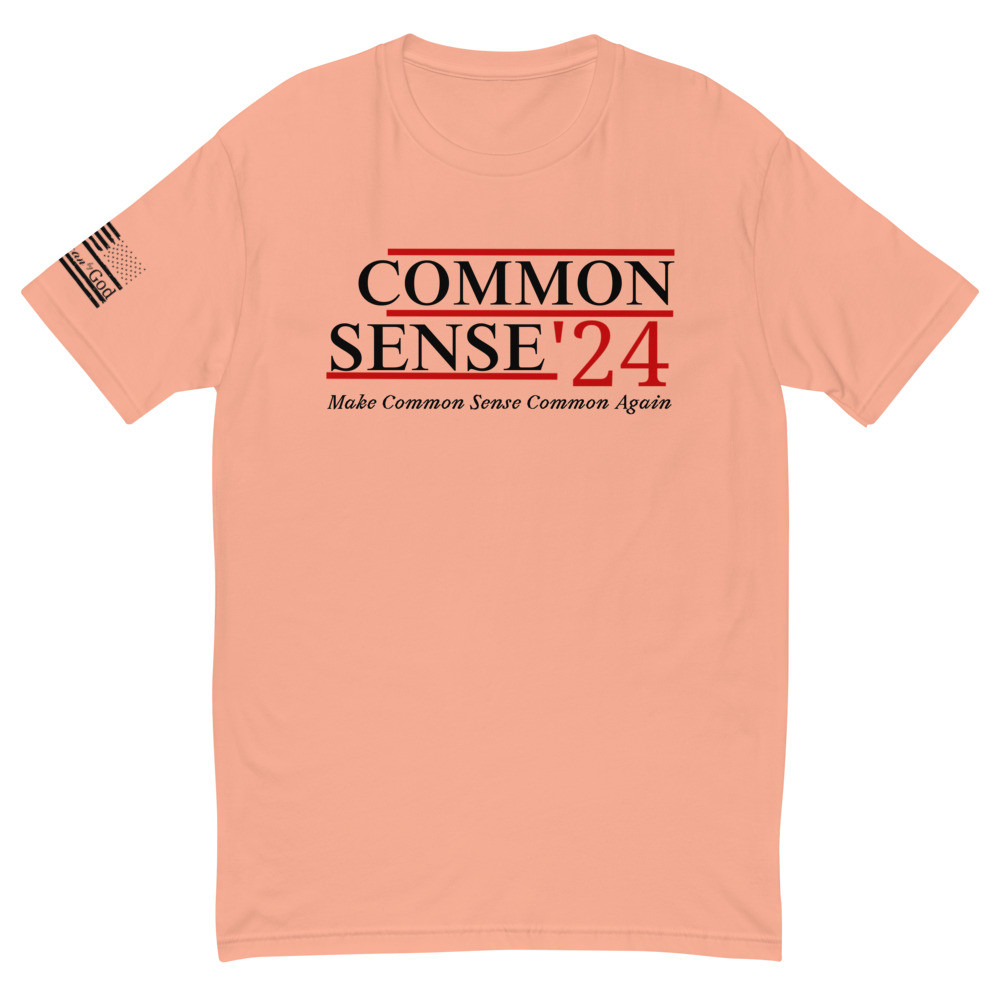 Unisex Common Sense 2024 Blk Short Sleeve T-shirt