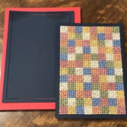 Hand Embroidery Card SVG File - Outlines and Cross Stitch