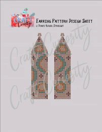 Seed Bead Earring Digital Design Tool - 11 Across with Straight Fringe