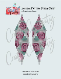 Seed Bead Earring Digital Design Tool - 15 Across with Angled Fringe