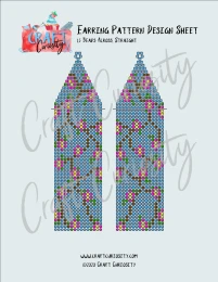Seed Bead Earring Digital Design Tool - 15 Across with Straight Fringe