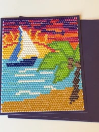 Island Sunset Diamond Painting Card File