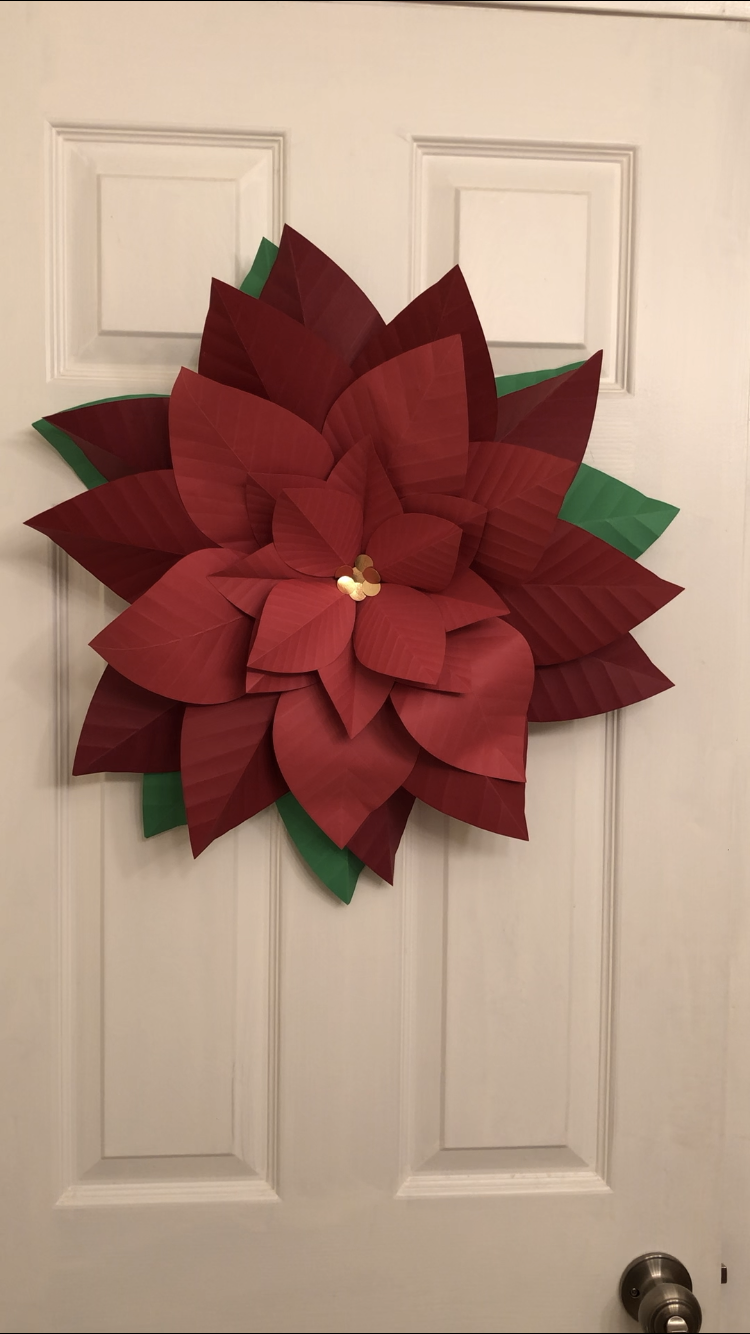 Poinsettia Paper Flower SVG
