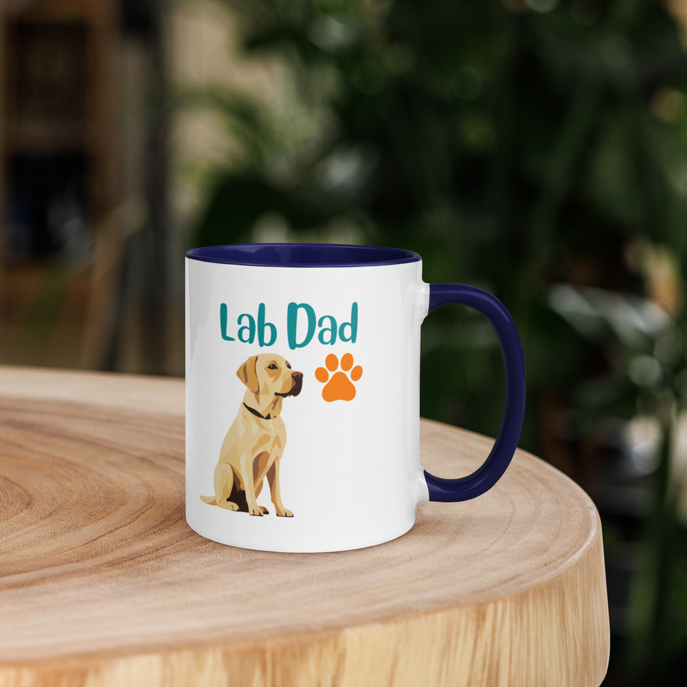 Lab Dad Mug with Color Inside