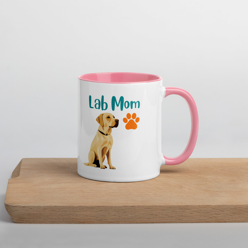 Lab Mom Mug with Color Inside