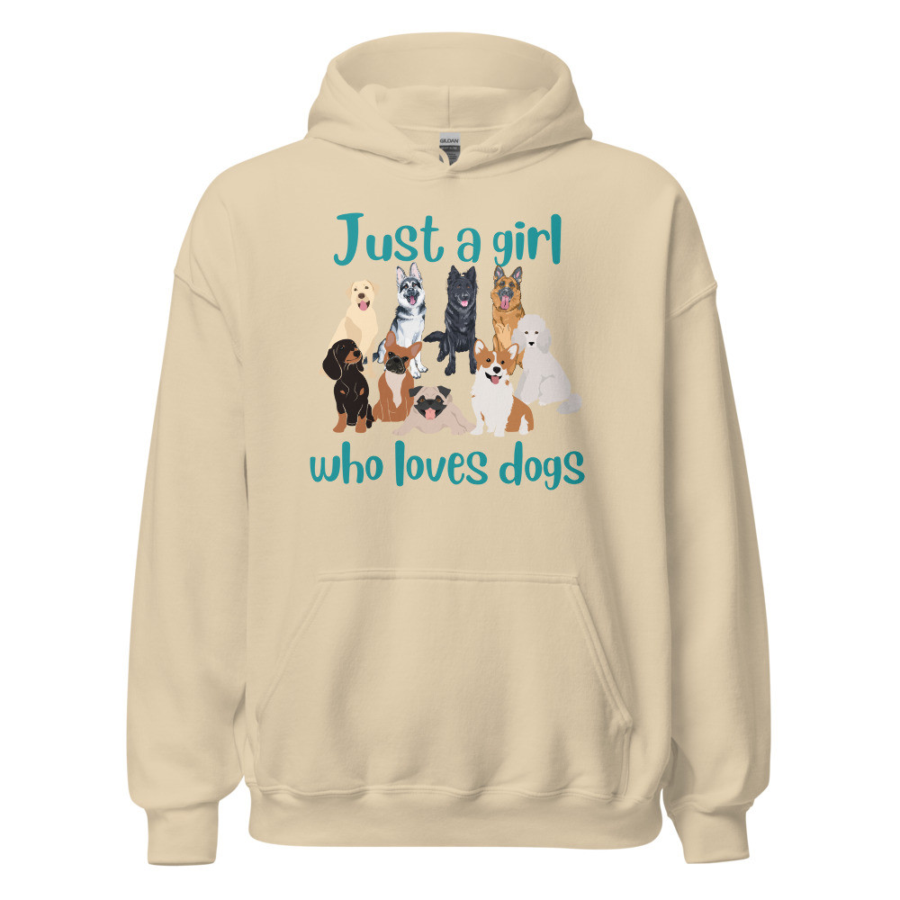 Girl Loves Dogs Unisex Hoodie